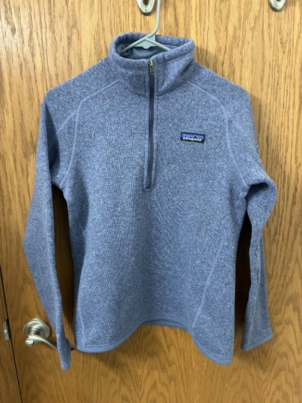 Patagonia Purple Heather Quarter Zip Fleece Pullover Sweater - S